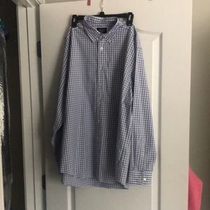 Blue intersecting striped Charles Tyrwhitt shirt